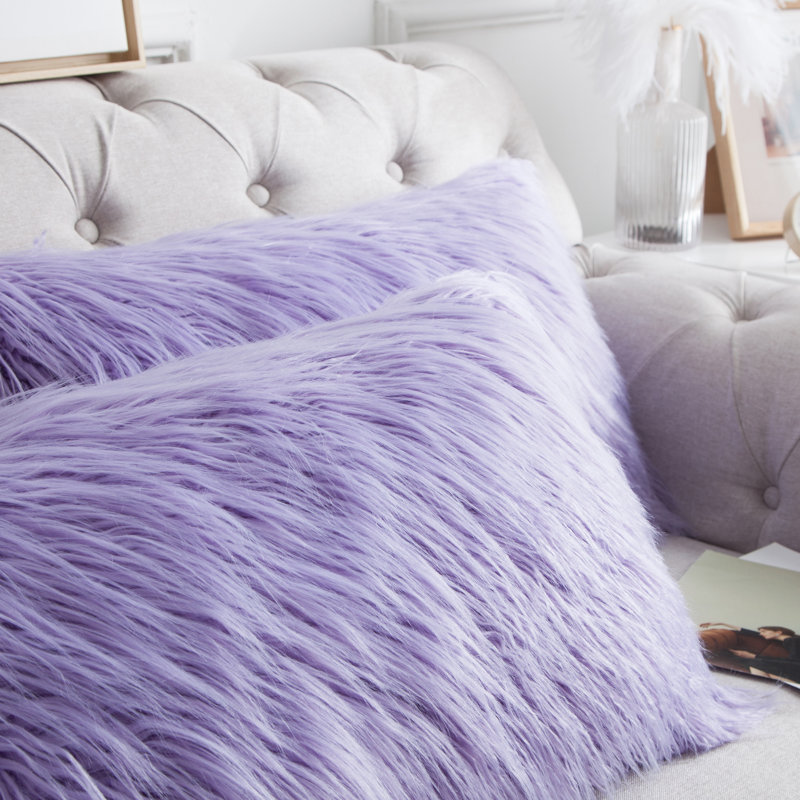 Mongolian Rectangular Pillow Cover, Lavender