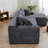 Compression Cloud Sectionals, Corduroy Modern L Shape Sofa For Home