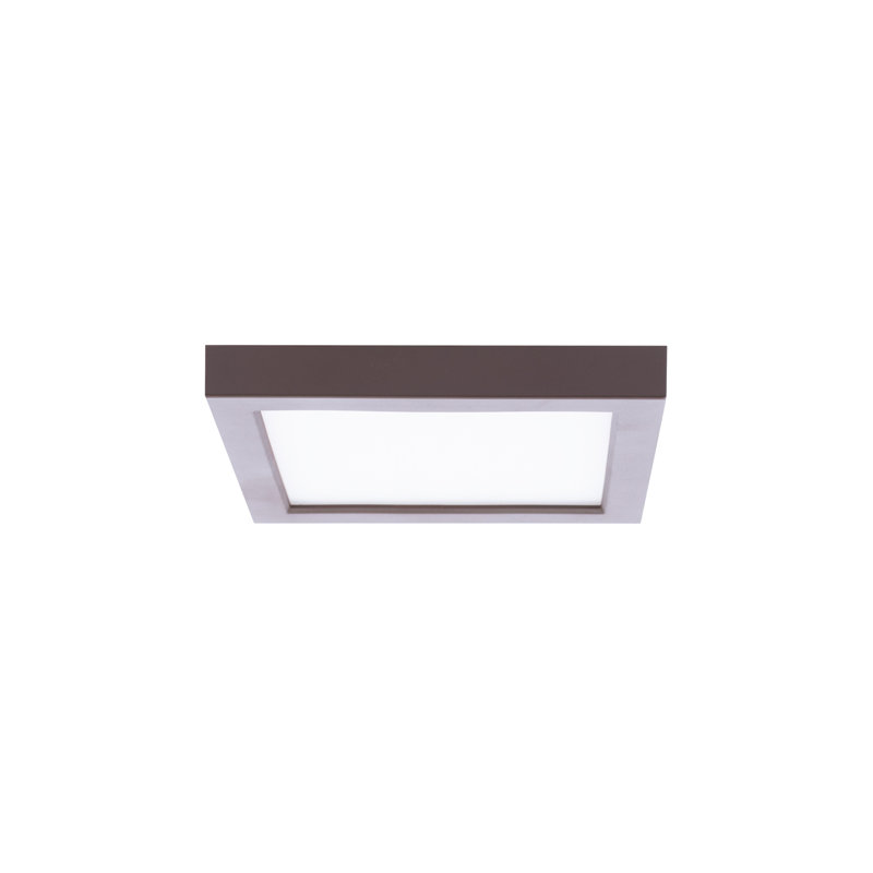 Macedo 5" Simple Square Dimmable LED Flush Mount, Bronze, 3000K