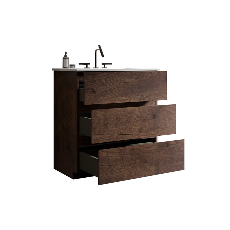 29.9" Large Storage Freestanding Bathroom Vanity
