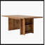 Table de salle à manger de 63 po en bois avec tablettes pour 6 à 8 personnes