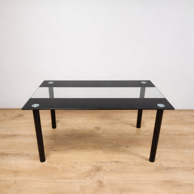 6 - Person Dining Set, Black, Black
