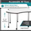 Structure Series Adjustable Height Mobile Cog Activity Table with Casters-51404051-51954468