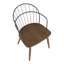 Fauteuil Spindle brun foncé