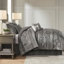 Ensemble d'édredon 7 pièces jacquard gris-126520636