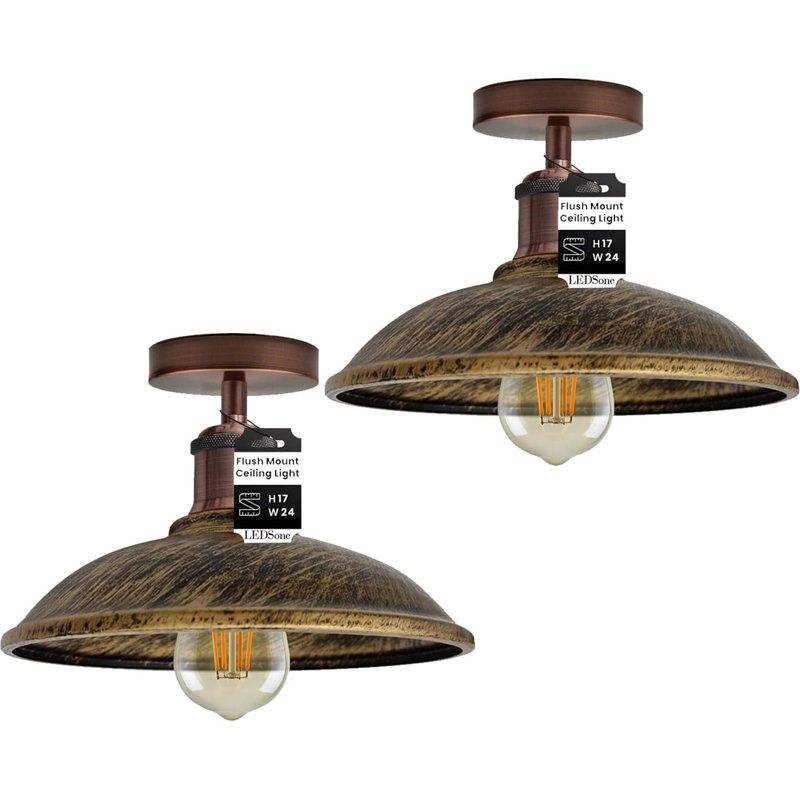 Semi Flush Mount, Brushed Copper