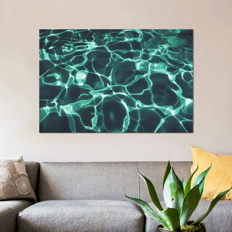 «Pool Two», impression sur toile, H 8 po x l 12 po x P 0,75 po, Pas de tapis, Toile tendue