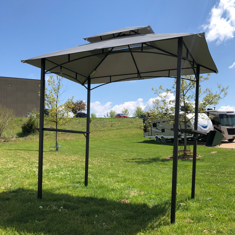 8 Ft. W x 5 Ft. D Steel Grill Gazebo
