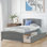 Lit plateforme simple avec deux tiroirs
