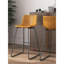 Ensemble de tabourets de bar avec tabourets de bar à hauteur de comptoir avec dossier et tabourets de bar modernes en simili-cuir avec pieds en métal et repose-pieds