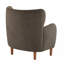 Fauteuil club à oreilles rembourré avec pieds en bois massif, conception moderne pour le confort et la durabilité-542992567