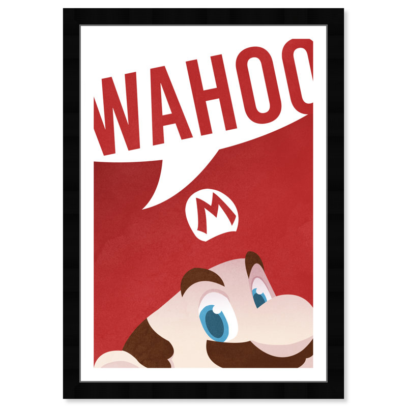 Publicité Wahoo Video Games - Cadre photo, reproduction d'art sur papier