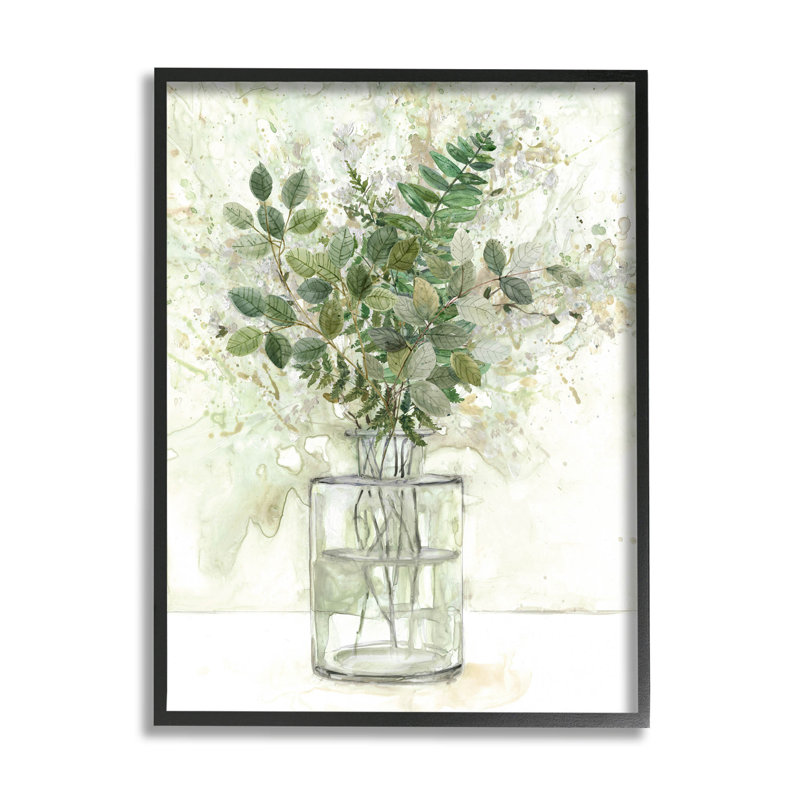 «Herb Plant Arrangement Vase», art de la giclée encadrée par Carol Robinson, H 14 po x l 11 po x P 1,5 po