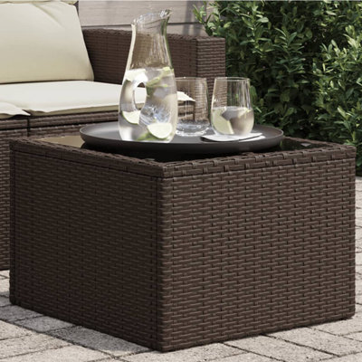 Behrang Square Tempered Glass Outdoor Coffee Table - 55 cm W 55 cm D