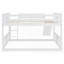 Lit superposé double au dessus d'un lit double (L 79,5 po x l 100,2 po x H 51,1 po) - Aucun sommier requis, fabrication en pin durable-221870808