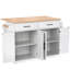 Kitchen Island With 2 Drawers And 4 Doors-844412071