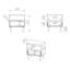 50cm W Manufactured Wood Bedside Table