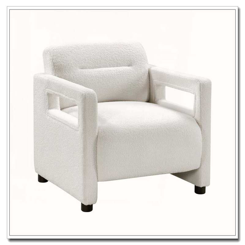 Fauteuil d'appoint Boucle Upholstery, Beige