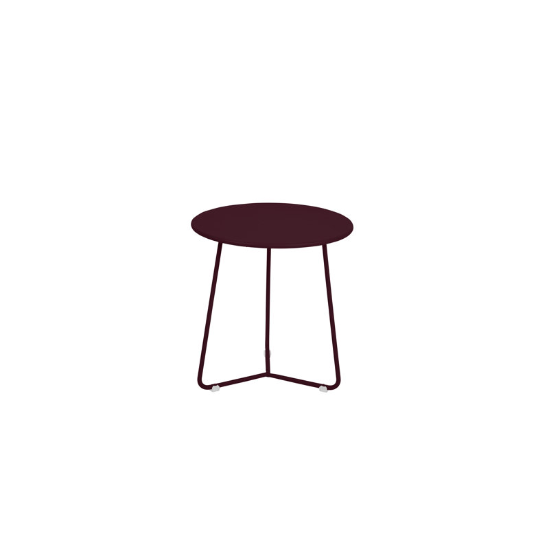 Table d'appoint en acier thermolaqué Cocotte, H 14 po x L 13,5 po x l 13,5 po, Cerise noir