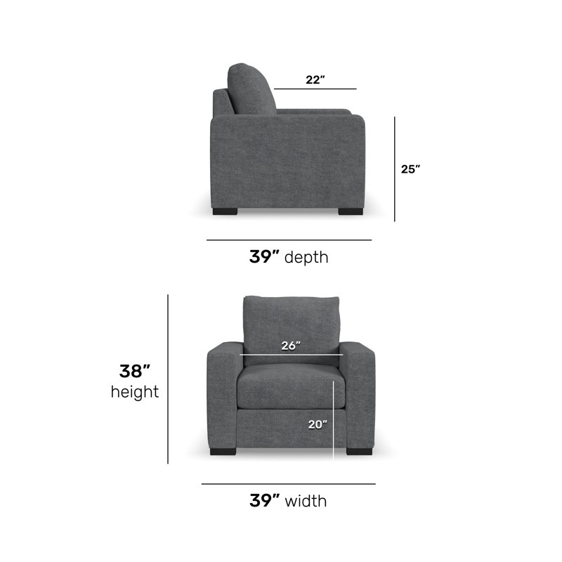 Oliver Chair And Ottoman, Gray