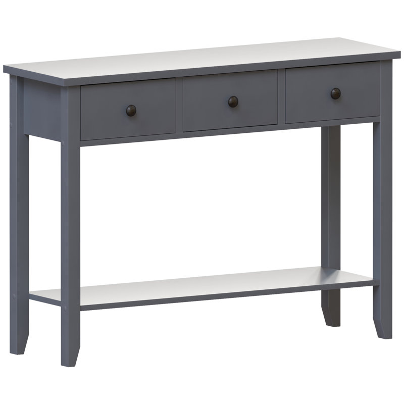 Clichy Console Table for Hallway & Living Room Furniture, Grey, 74 H x 100 W x 30 D cm