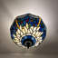 Plafonnier Tiffany avec ampoules DEL en libellule en verre coloré bleu l 12 po x P 12 po x H 12 po