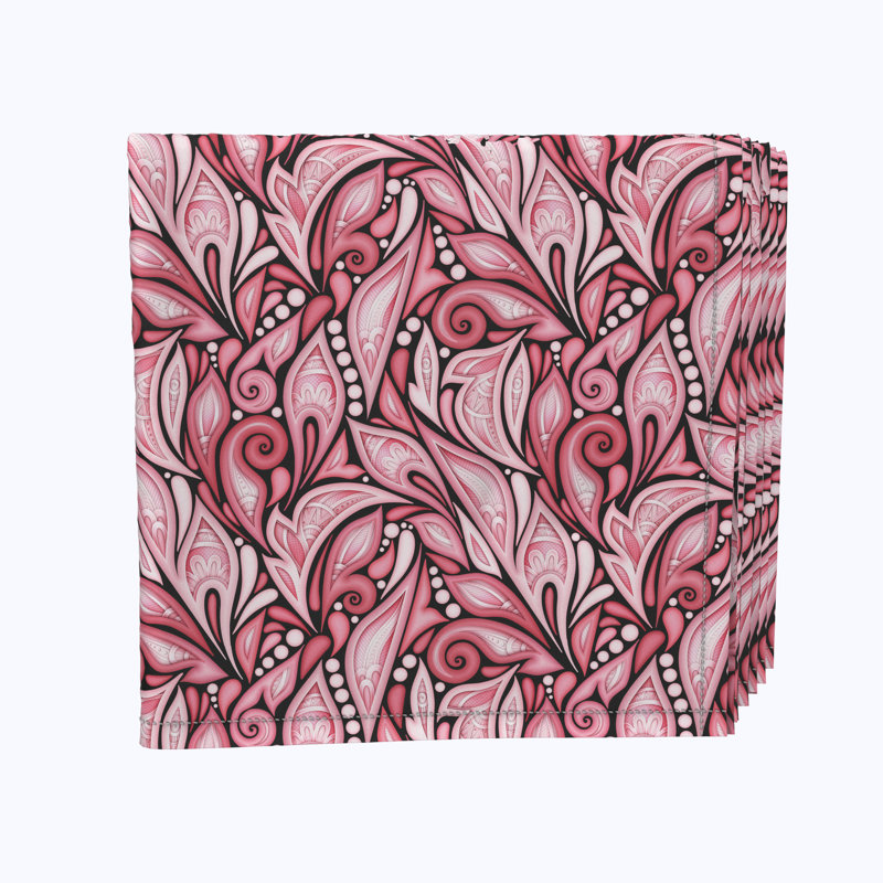 Polyester Floral Square Napkin