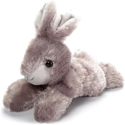 Rabbit Stuffed Animal Plushie, Gifts For Kids, Scoopz Wildlife Animals, Grey Bunny Plush Toy, 8 Inches