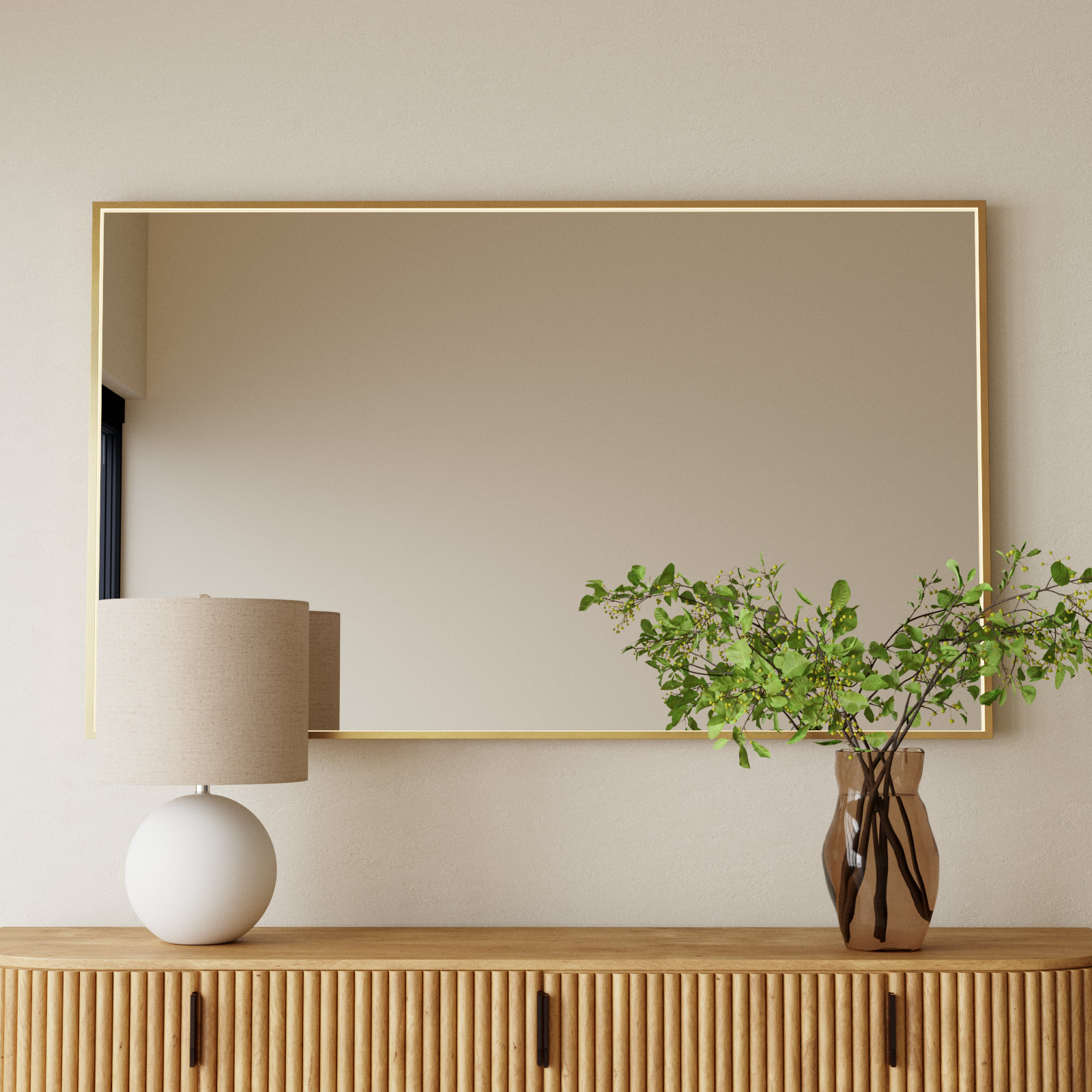 Piche Mirror, Brass, 36" x 60"