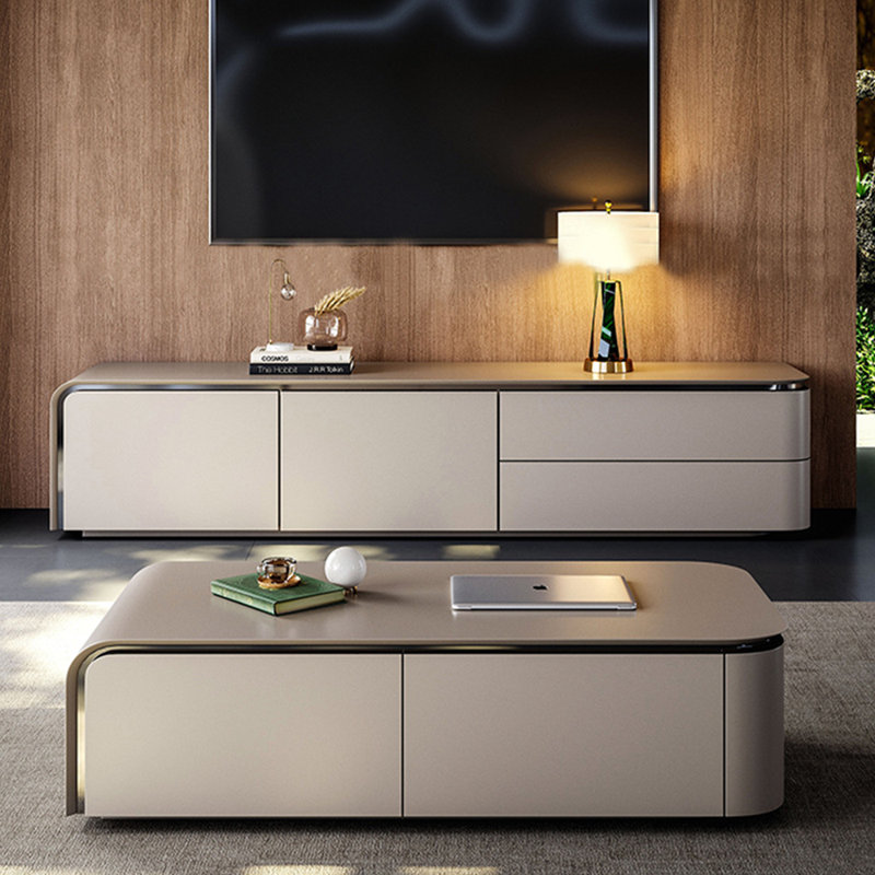 Advanced simple TV cabinet tea table combination
