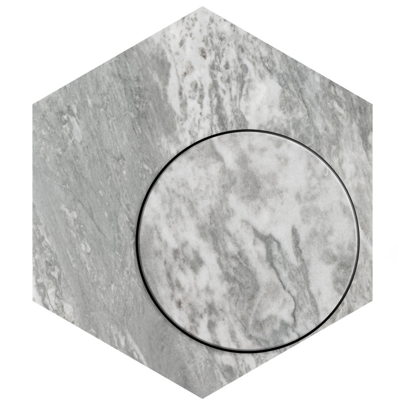 BioTech 11" x 13" Porcelain Marble Look Wall & Floor Tile