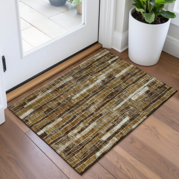 Premium Machine Washable Kumbhar AMF1301 Stripes Rug