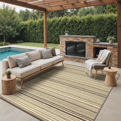 Striped Recycled P.E.T Area Rug