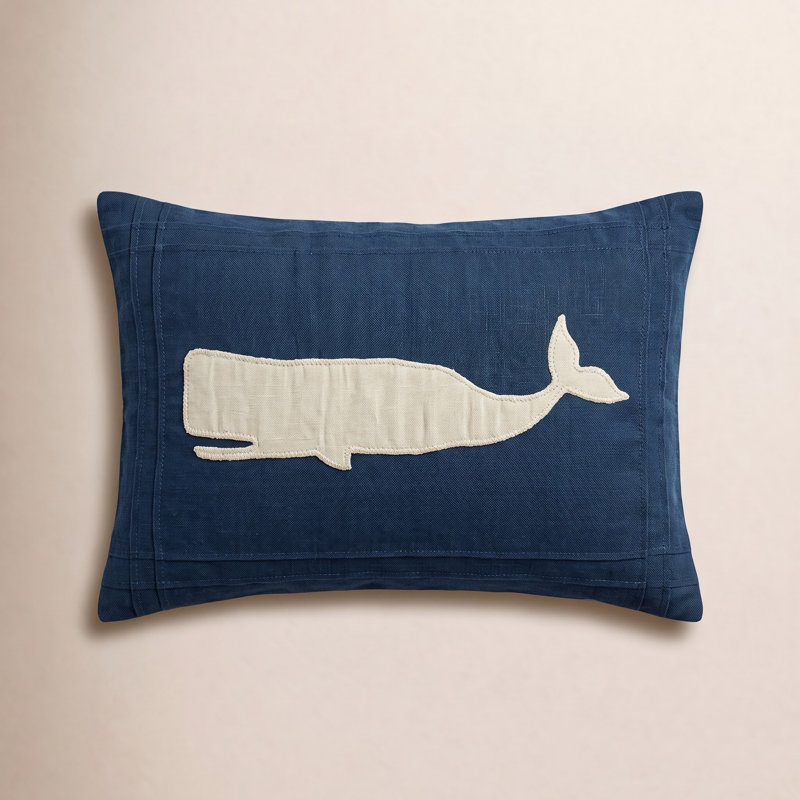 Down Linen Throw Pillow, Indigo