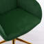 Fauteuil de bureau pivotant Velvet Ty, ergonomique pour une utilisation prolongée, assise réglable, base dorée, indispensable pour le télétravail - Velours, soutien, construction stable et confortable