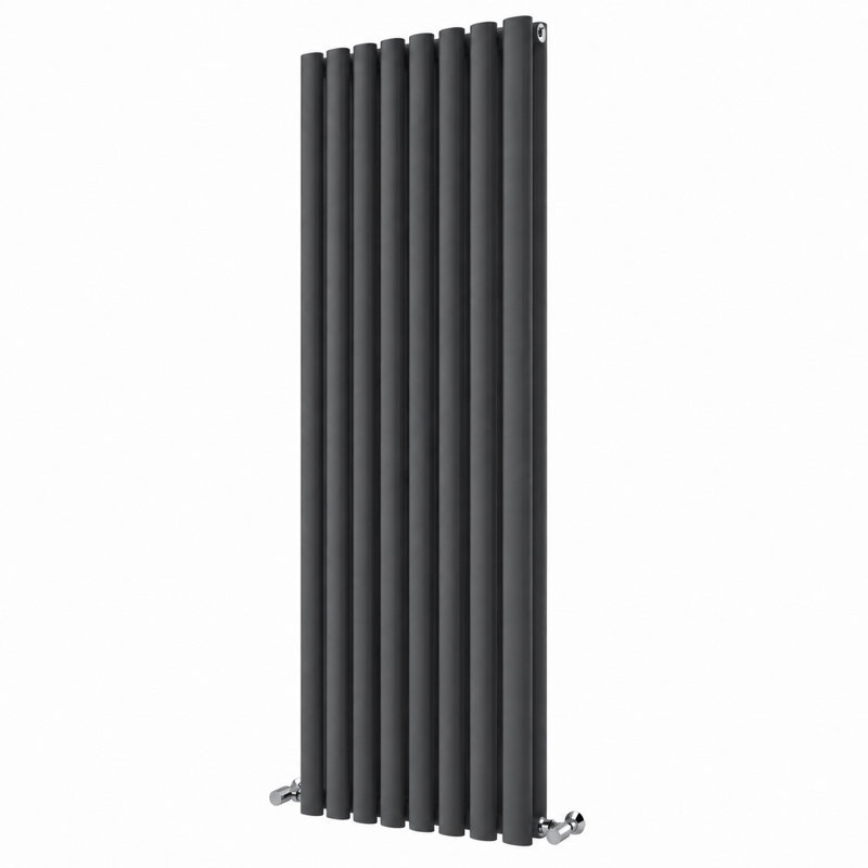 Vertical Flat Panel Radiators, 1200mm H x 472mm W, Grey