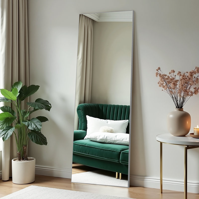 Miroir pleine longueur Ronan, Argent argent, 71 po x 24 po