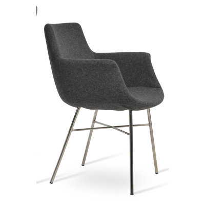 Chaise avec accoudoirs rembourrée