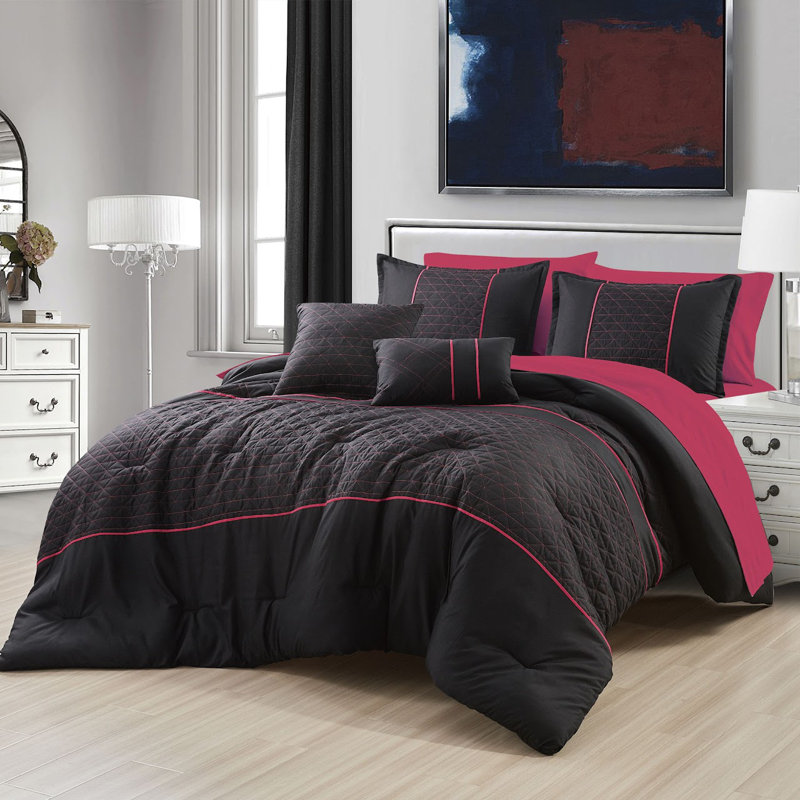 Ensemble d'édredon 9 pièces Bed-in-a-Bag Soft Bedding, Grand édredon et 8 pièces supplémentaires