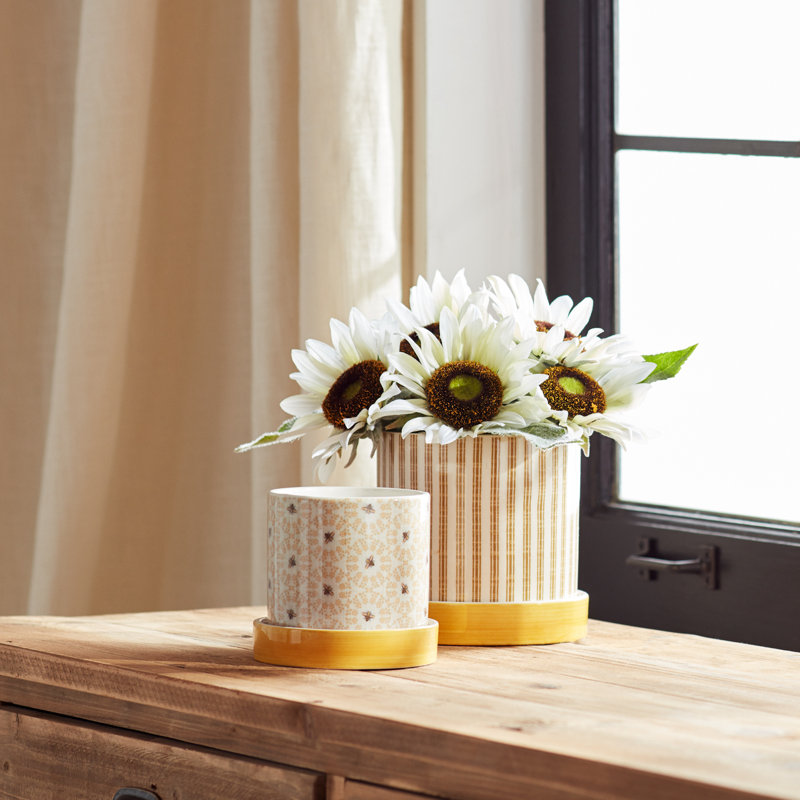 2-Piece Dolomite Pot Planter Set
