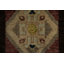 Tapis à motif géométrique de style oriental Gabbeh 8 x 11 avec panneaux colorés