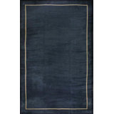 Sophisticated Solid Open Blue Field Antique Peking Modernist Rug from China