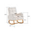 Chaise berçante classique rembourrée avec repose-pieds réglables-1072983782