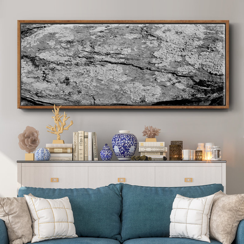 Found Textures seize, toile encadrée de qualité supérieure - prête à être accrochée, H 8 po x l 20 po x P 1,5 po