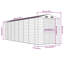 Brityn Garden Shed 191x640x198 cm Galvanised Steel-412169178
