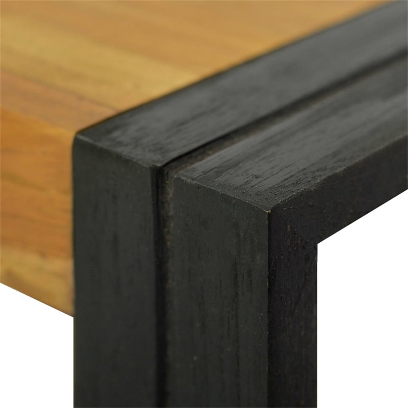Nisbet Solid Wood Wall Bathroom Shelves, Brown/Black