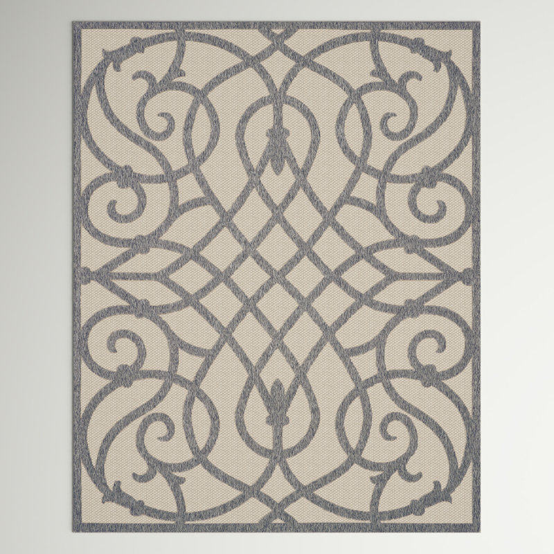 Anneke Geometric Indoor / Outdoor Rug, Rectangle 7' x 10'