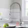 KPAIDA Pull Down Touchless Single Handle Kitchen Faucet with Deck Plate, Brushed Nickel