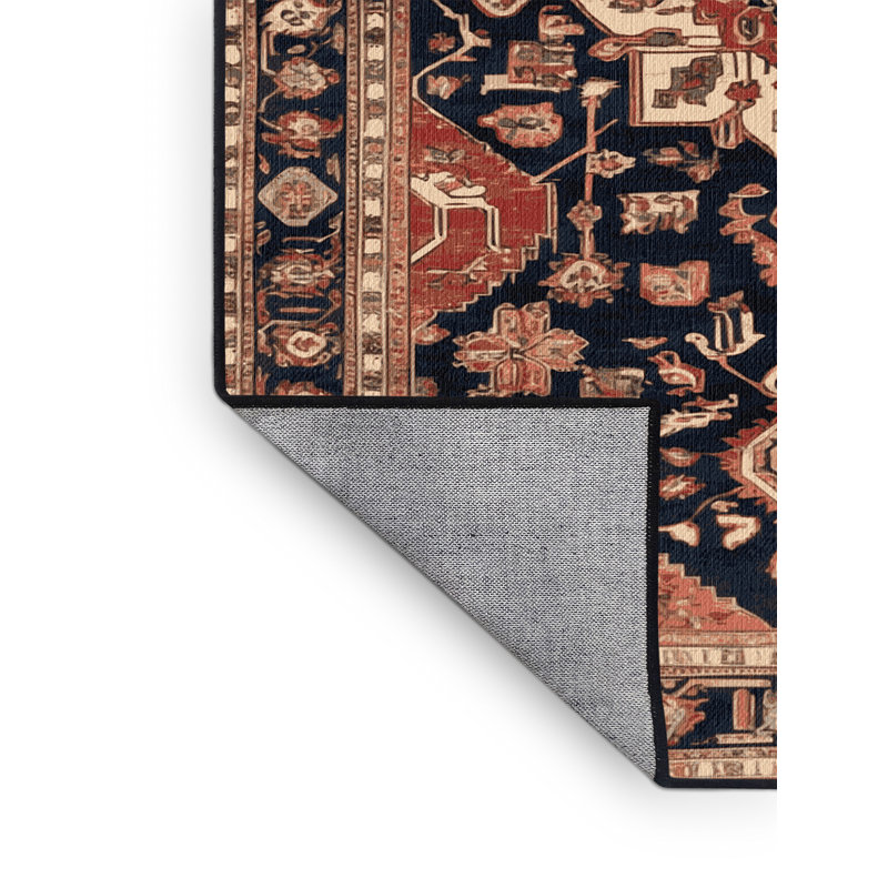 Tapis brun lavable à la machine, Rond 6 pi