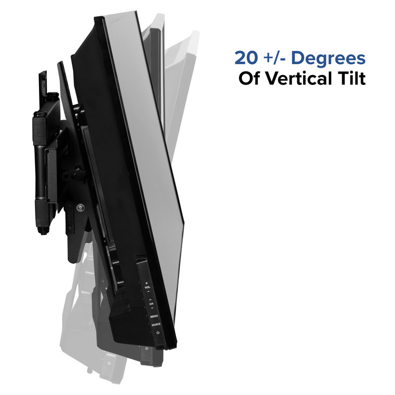 Black Full Motion Steel TV Wall Mount for 32"-55" TVs